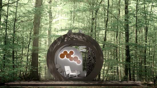 Drop Eco Hotel Exterior Design in the forest
