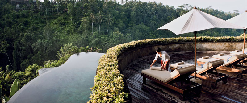 pool and scenery at the Ubud Hanging Gardens