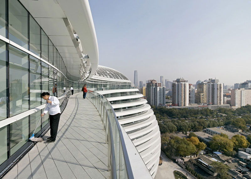 Beijing cityscape from the Galaxy SOHO Complex designed by Zaha Hadid