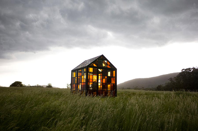 Hilltop Glass House Solarium by William Lamson on a cloudy day