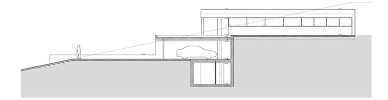Design plans of the House on the Cliff by Fran Silvestre Arquitectos