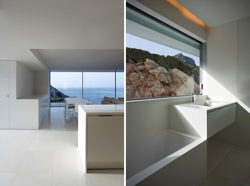 Interior design of the House on the Cliff by Fran Silvestre Arquitectos
