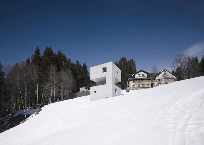 Surrounded by snow Mountain Cabin by Marte.Marte in Voralberg Austria
