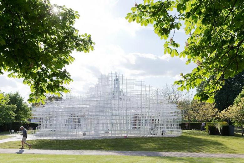 Serpentine Gallery Pavilion during the day by Sou Fujimoto and UVA