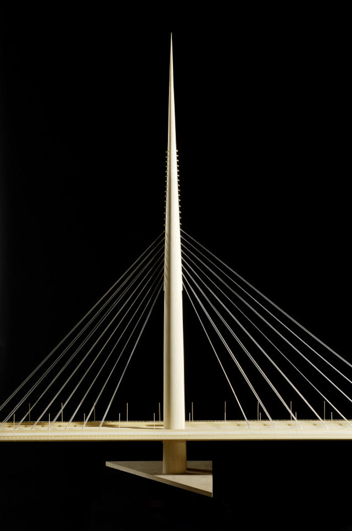 Maquette of the Ada Bridge in Belgrade, Serbia