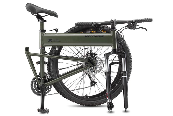 Folded Paratrooper Folding Bicycle by Montague