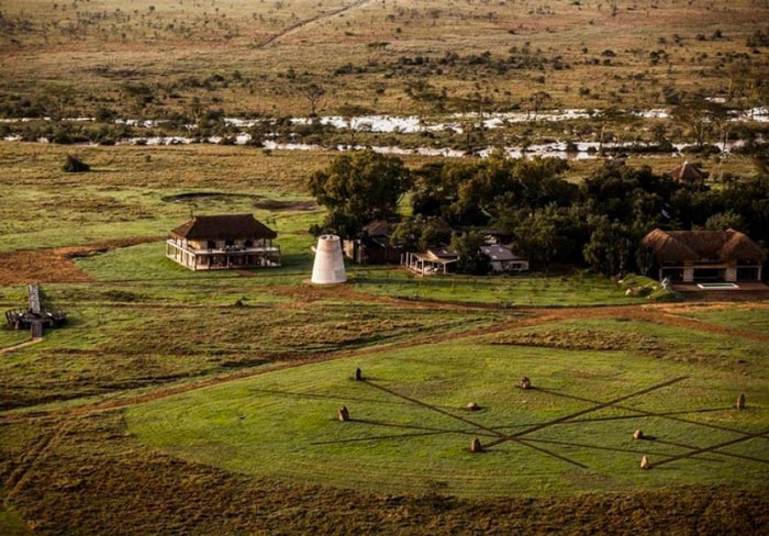 Aerial view of the Segera Retreat in Kenya