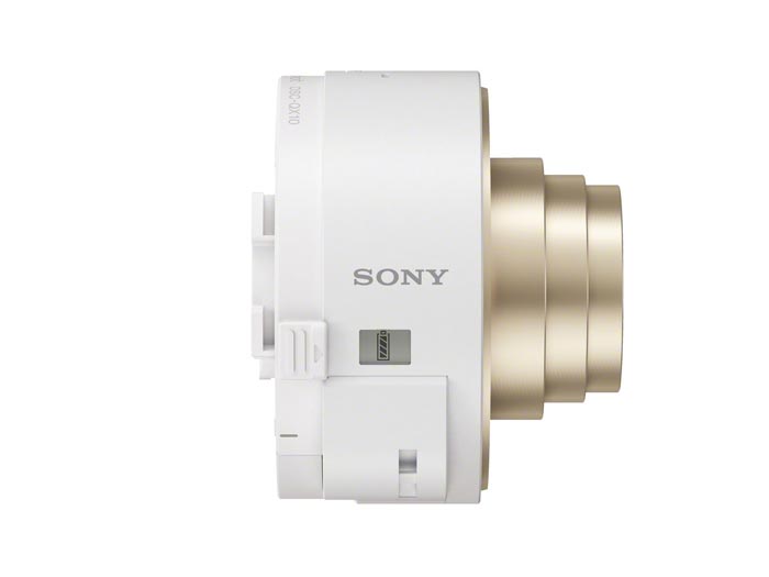 White Sony DSC-QX10 Smartphone Attachable Lens Camera