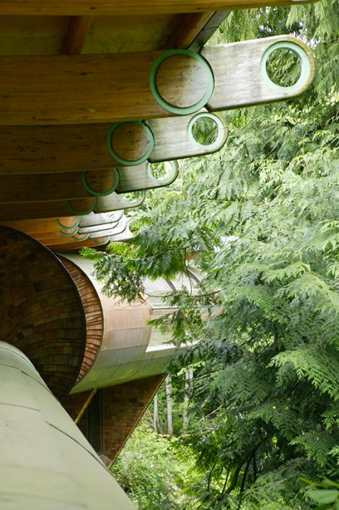 Roofing beams at a Treehouse Mansion in Portland, Oregon by Robert Harvey Oshatz