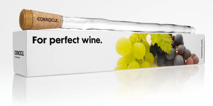 Packaging of the Corkcicle Wine Chiller