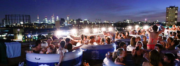 Hot Tub Rooftop Cinema at Rockwell House in London