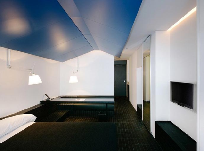 Interior design at Hotel Puerta America Design Hotel in Madrid Spain
