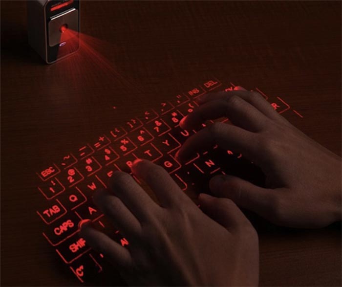 Keyboard projection by the Magic Cube Laser Projection Keyboard Touchpad by Celluon