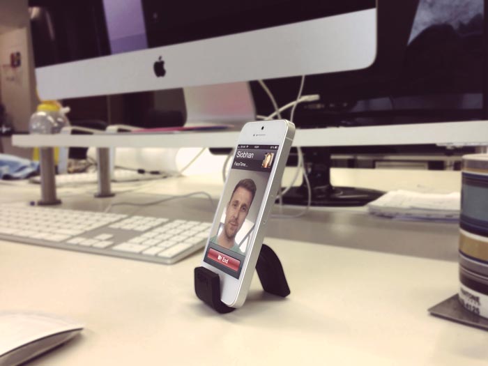Gumstick Flexible iPhone and Smartphone Stand by Breffo at the office
