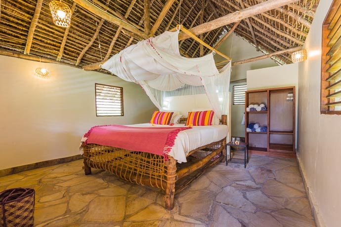 Bedroom design at Manta Resort in Zanzibar