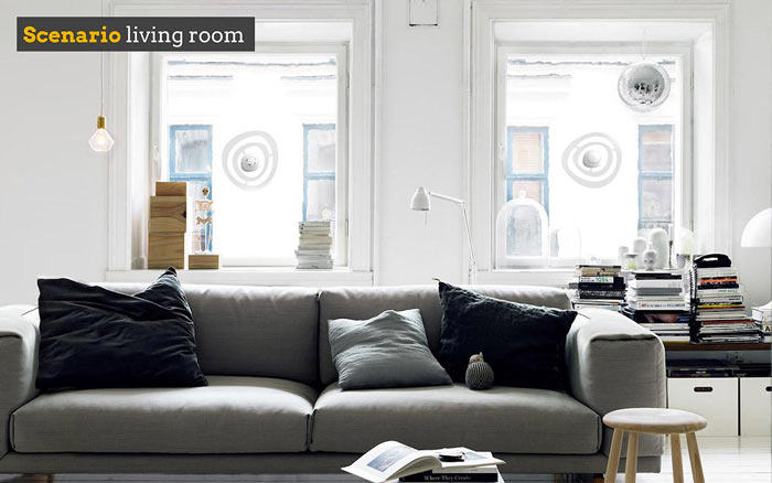 Sono Advanced Window Noise Cancelling System installed in a living room of an apartment