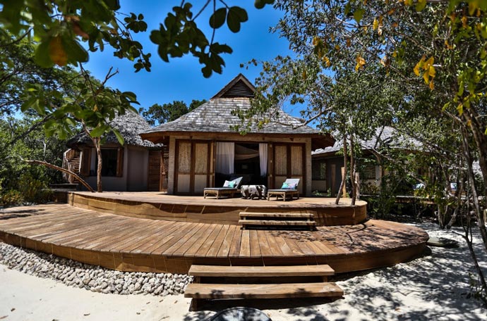Wooden lodge at Vamizi Island Resort