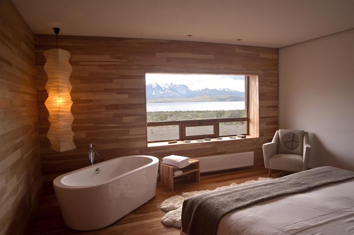 Bedroom design at Tierra Atacama in Patagonia