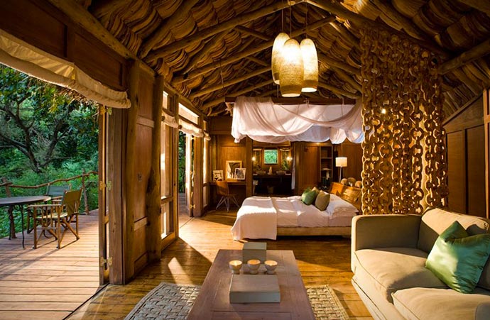 Bedroom at Lake Manyara Tree Lodge