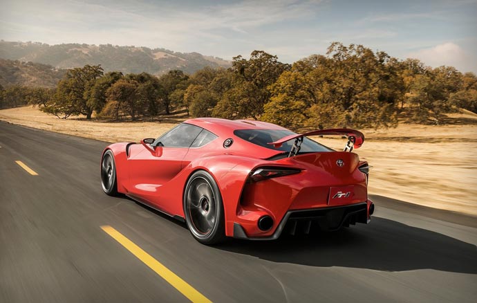 Rear view of the TOYOTA FT-1 Concept car