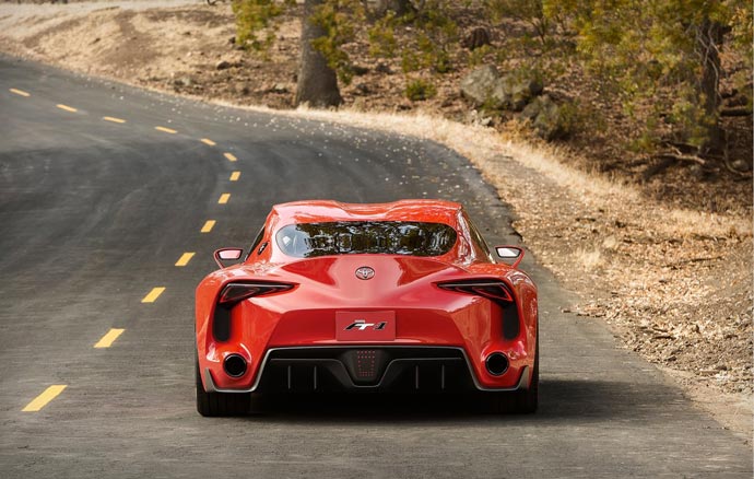 rear view of the TOYOTA FT-1