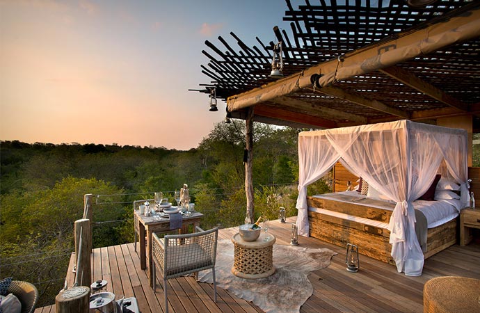 Spectacular view from a treehouse in South Africa