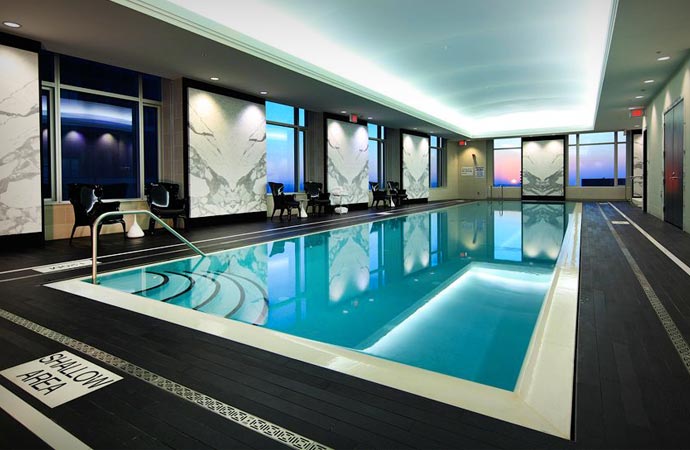 Swimming pool at the Trump Tower and Hotel in Toronto