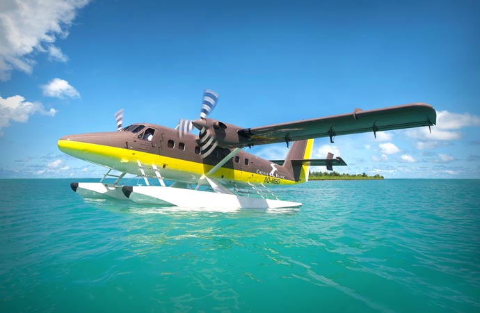 Sea plane in the Maldives