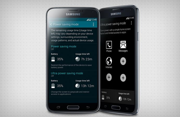 Samsung Galaxy S5 power saving mode feature