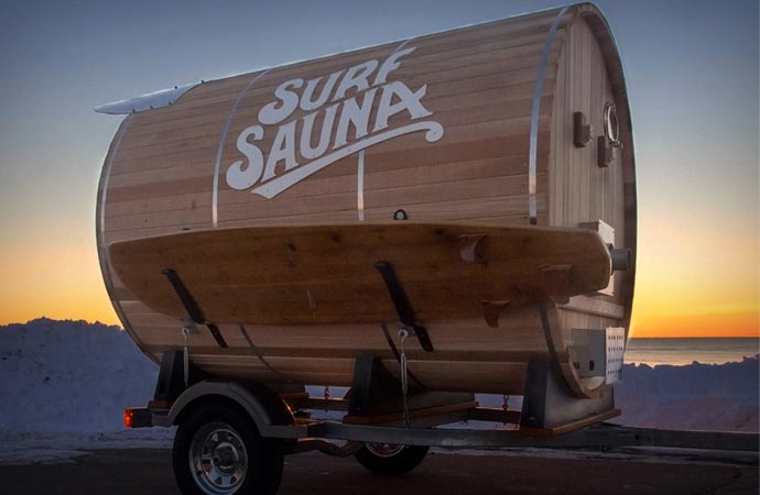 Surf sauna exterior
