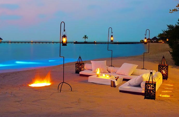 Beach lounging at Taj Exotica Resort