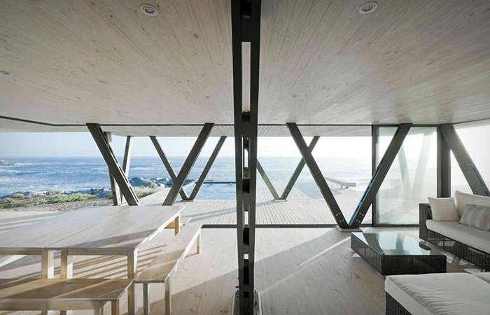 Interior design of a house on the coast of Chile