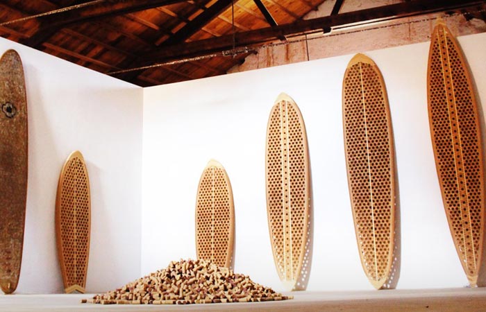 Recycled cork surfboards