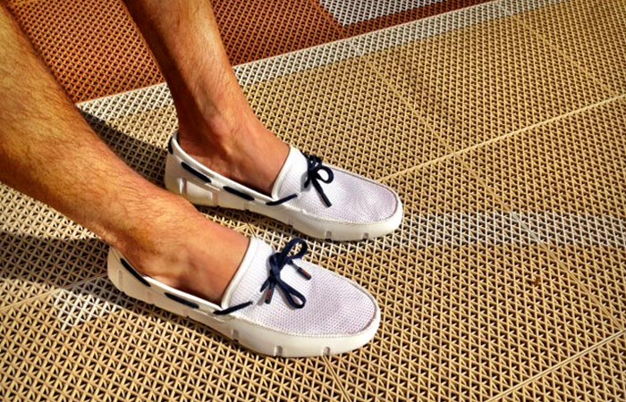 Swims Lace Up Loafers in White