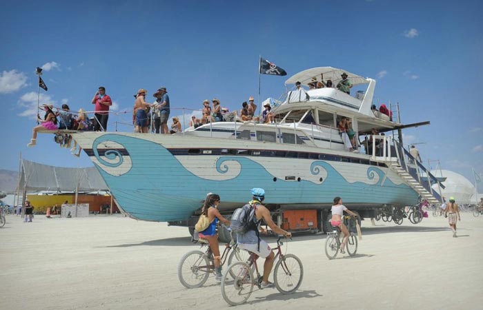 Boat at the Burning Man Festival