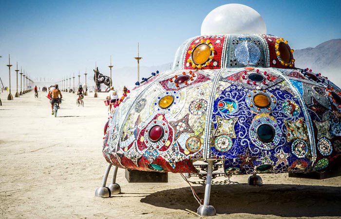 UFO at Burning Man Festival