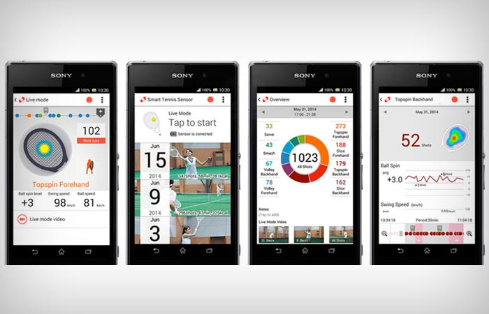 Sony smart tennis sensor app