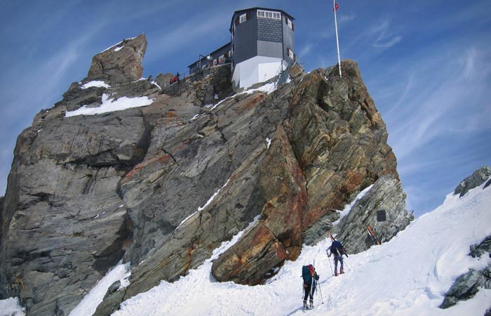 Bertol Hut in Swiss Alps