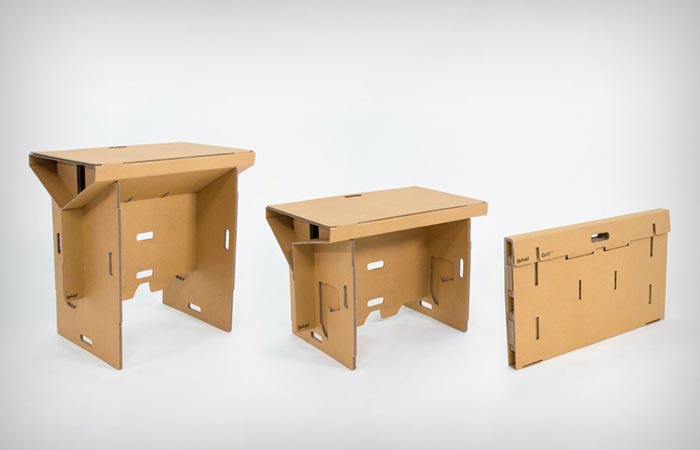 Refold portable cardboard desk