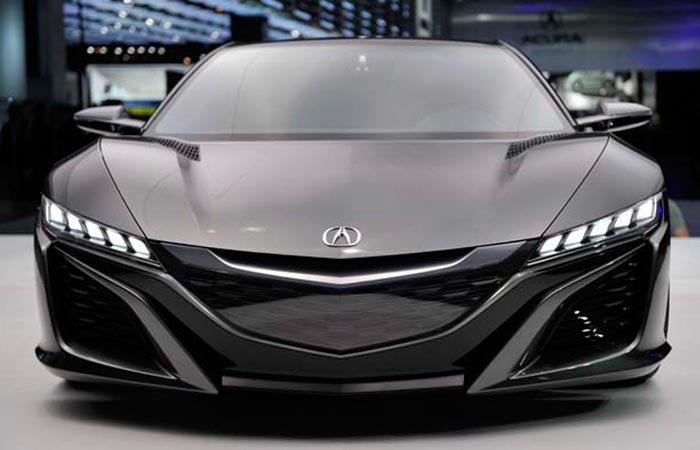 Front view of the 2016 Acura NSX