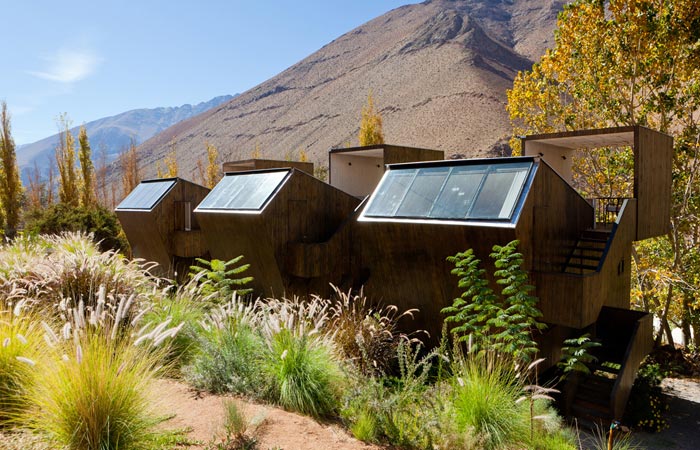 Bungalows at the Elqui Domos Astronomic Hotel in Chile