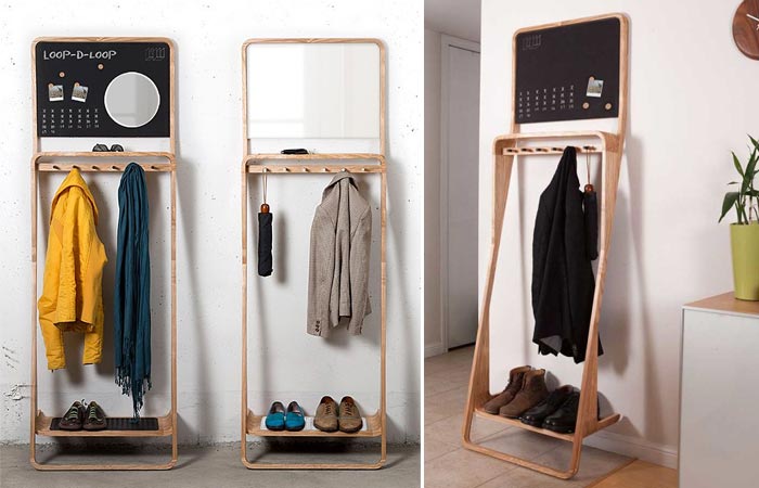 Entryway organizer made out of wood
