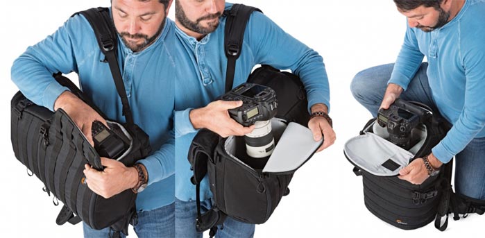 Lowepro Pro Tactic 450 AW camera backpack features