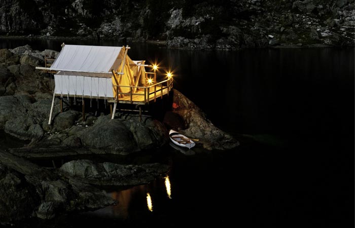 Luxurious tent at Clayoquot Wilderness Resort in Canada