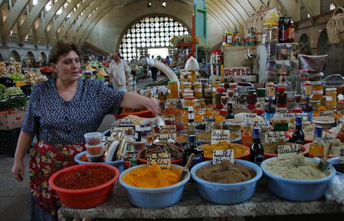 A part with spices on Yerevan Flea Market