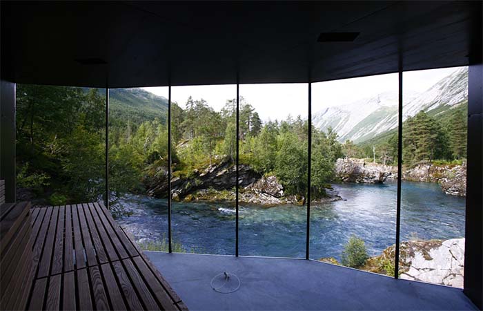 Norway's Juvet Landscape Hotel Steam Room With The View On The River