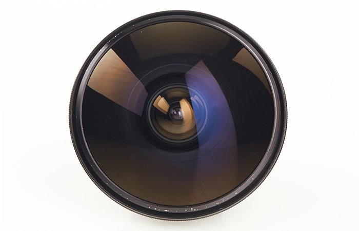 Nikon lens photographed from above