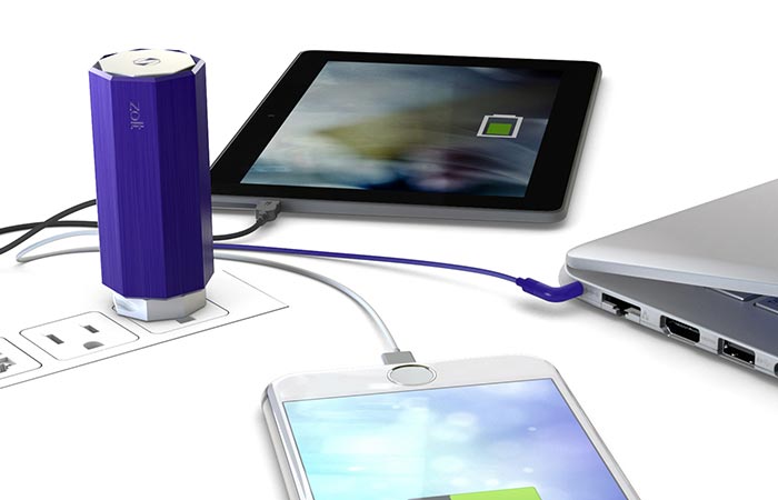Zolt Charger charging three devices