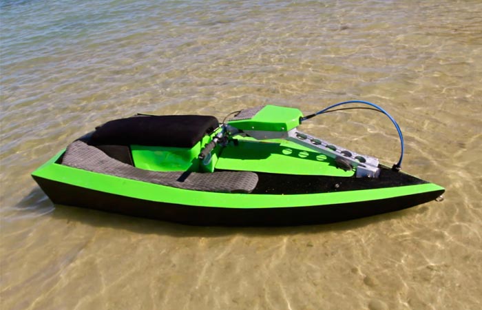 BomBoard - Portable Action Watercraft in shallow water.