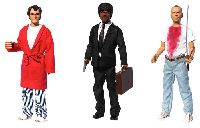 Pulp Fiction Explicit Talking Figures Jimmie Dimmick, Jules Winnfield and Butch Coolidge.